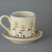 Snack Saucer & Mug Large Sunflower 