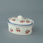 Butter dish oval Medium Cherry