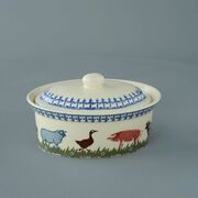 Butter dish oval Medium Farm Animal