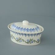 Butter dish oval Medium Floral Garland