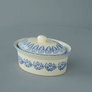 Butter dish oval Medium Lacey Blue