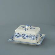 Cheese Dish Rectangular Medium Lacey Blue