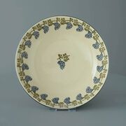 Serving Dish Round Large Grapes And Vine