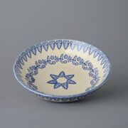 Serving Dish Round Large Lacey Blue