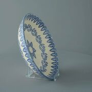 Serving Dish Round Large Lacey Blue