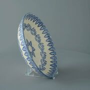 Serving Dish Round Large Lacey Blue