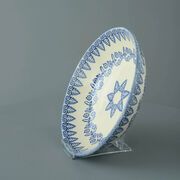 Serving Dish Round Large Lacey Blue