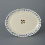 Oval Plate  Cow
