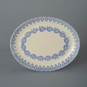 Oval Plate Large Lacey Blue