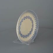 Oval Plate Large Lacey Blue