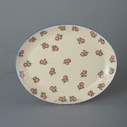 Oval Plate  Scattered Rose