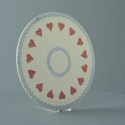 Plate Cheese & Cake Heart