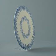 Plate Cheese & Cake Lacey Blue