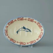 Soap dish oval Small Dolphin Leaping 